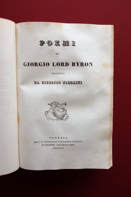 Parnaso Straniero Volume XI Inglesi Antonelli Venezia 1848