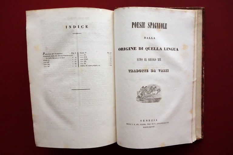 Parnaso Straniero Volume XI Inglesi Antonelli Venezia 1848