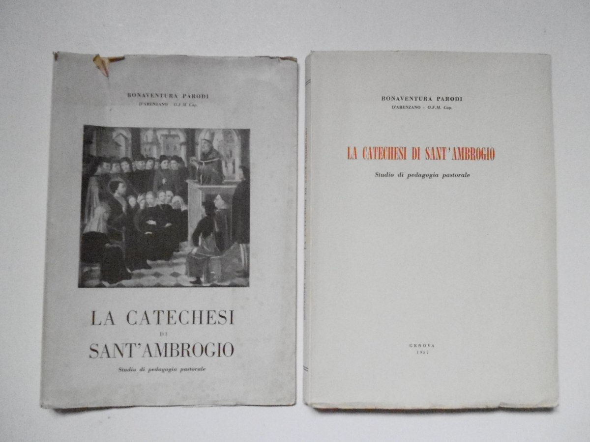 Parodi d'Arenzano Bonaventura La Catechesi di Sant' Ambrogio 1957