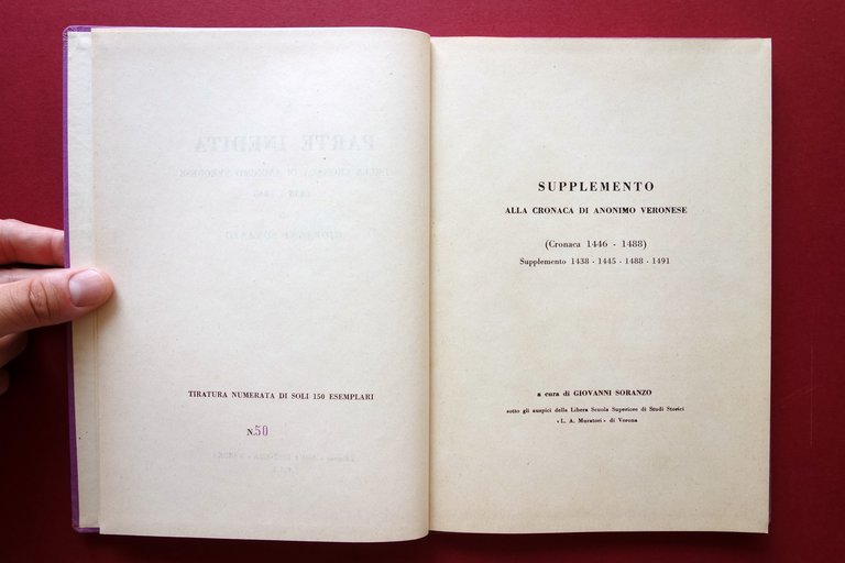 Parte Inedita della Cronaca di Anonimo Veronese 1438-45 Soranzo Verona … | Immagine Gallery 3