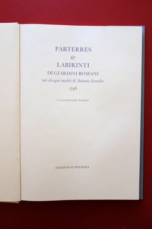 Parterres e Labirinti di Giardini Romani Antonio Scardin 1746 Il … | Immagine Gallery 2