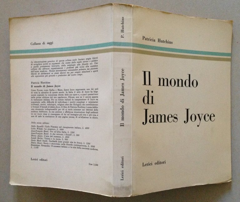 Patricia Hutchins Il Mondo di James Joyce Lerici Editori Milano …