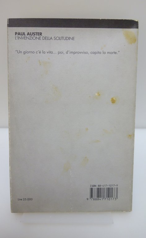 PAUL AUSTER L'INVENZIONE DELLA SOLITUDINE ANABASI 1993 | Immagine Gallery 2