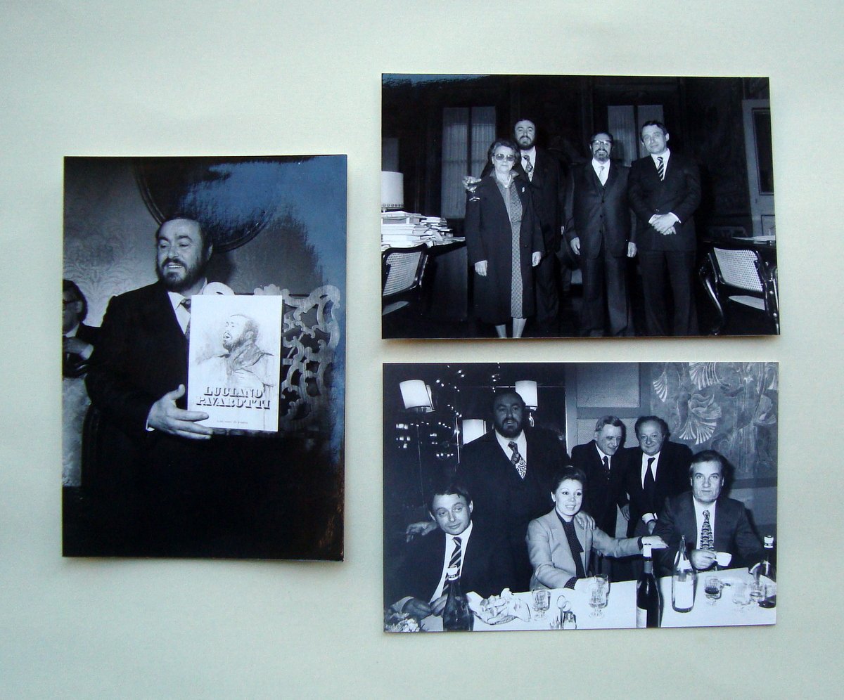 Pavarotti Luciano tre fotografie inedite Fregni Ghiaurov premio Modena Del …