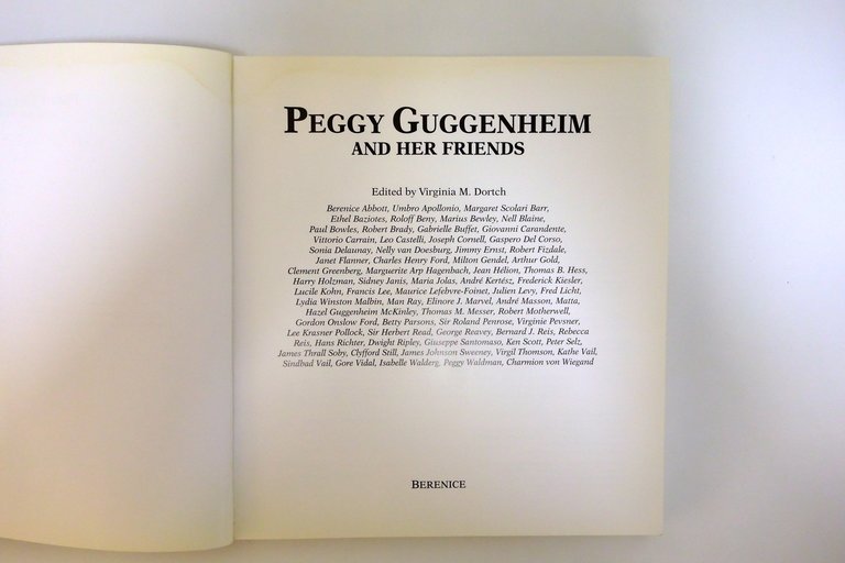 Peggy Guggenheim and Her Friends Virginia Dortch Berenice 1994 Raro
