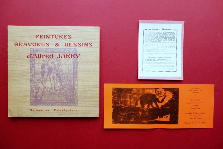 Peintures Gravures et Dessins d'Alfred Jarry Patafisica 1968 Ex Libris P. Chiara