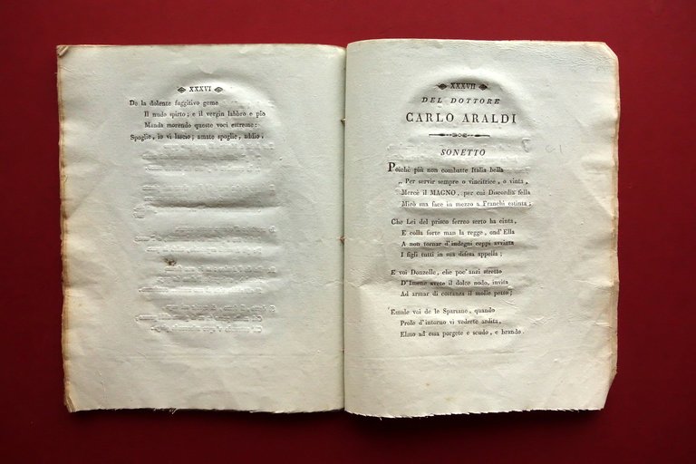 Per le Nozze Francesca Moreali e Giuseppe Tori Sonetti AA. …