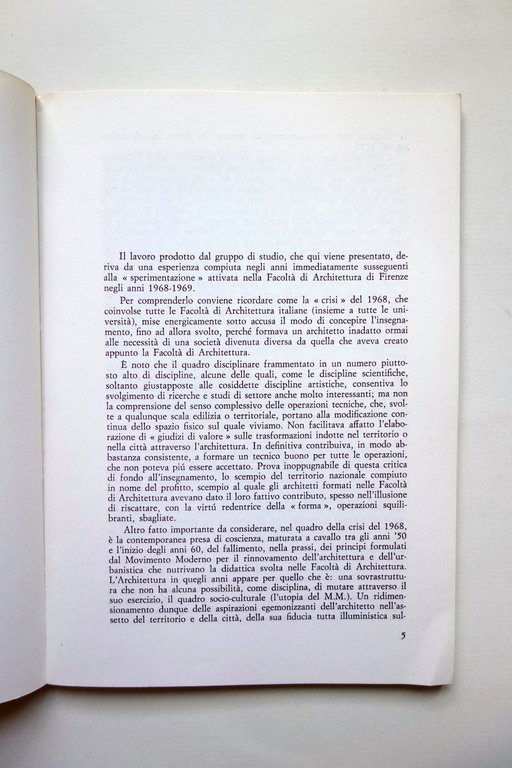 Per una Cooperativa d'Architettura CLUSF Firenze 1971 Politica