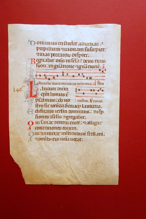 Pergamena Pagina di Antifonale Canti Religiosi Capilettera XV∞ Sec. da …