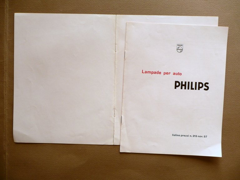 Philips Lampade per Auto Listino Prezzi Novembre 1957 Grafica | Immagine Gallery 2