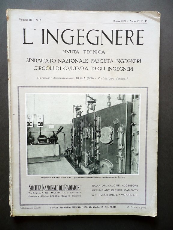 Piana Capitanata Ponte Cobianchi Intra L'Ingegnere Vol. III N. 3 Marzo 1929