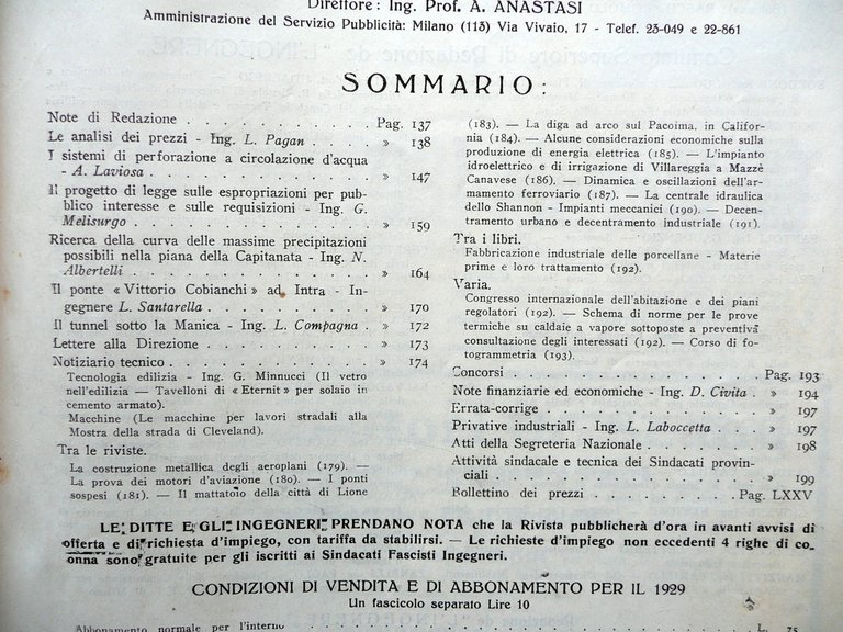 Piana Capitanata Ponte Cobianchi Intra L'Ingegnere Vol. III N. 3 …