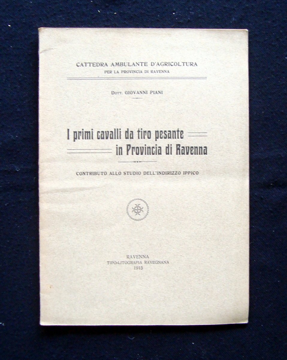 Piani Giovanni I primi cavalli da tiro Provincia Ravenna 1915 …