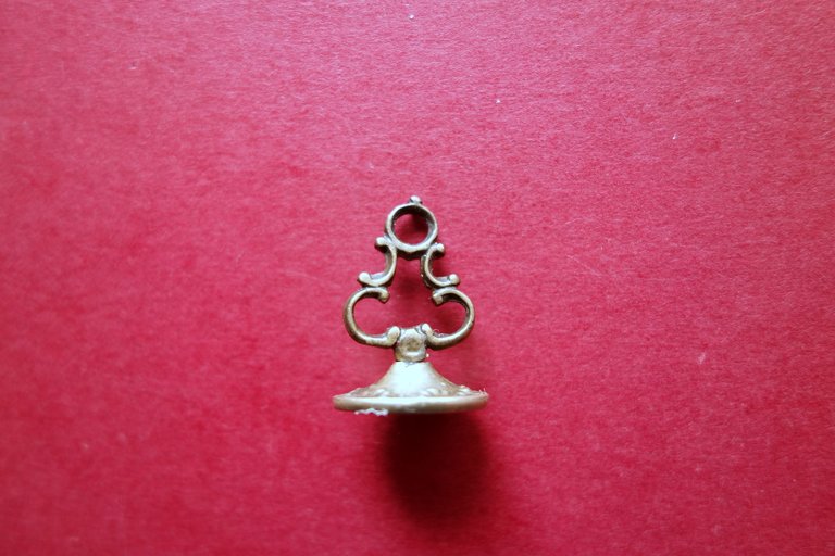 Piccolo Sigillo in Metallo per Ceralacca Figura Maschile Ottocento Originale