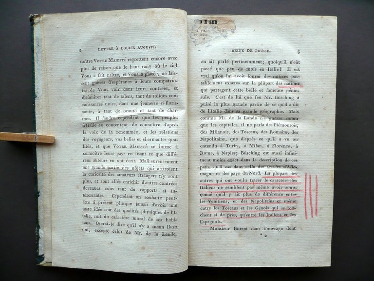 Pieces Diverses aux Considerations d'Un Italien sur l'Italie Berlin 1799 …