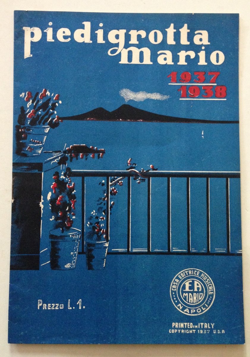 Piedigrotta Mario 1937 1938 Casa Editrice Musicale Napoli 1938
