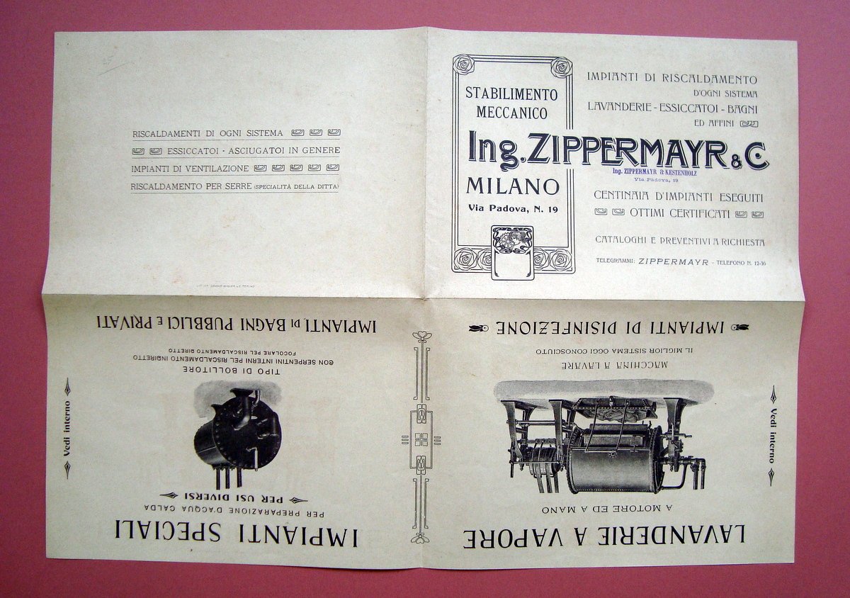 Pieghevole apribile Ing. Zippermayr Milano Riscaldamento Lavanderie Bagni