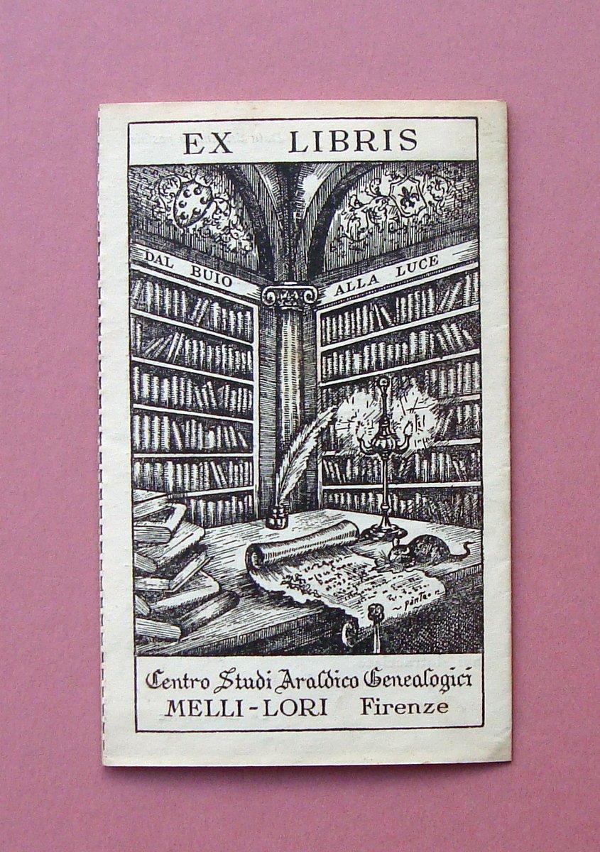 Pieghevole Ex Libris Centro Studi Araldico Genealogici Melli Lori Firenze …