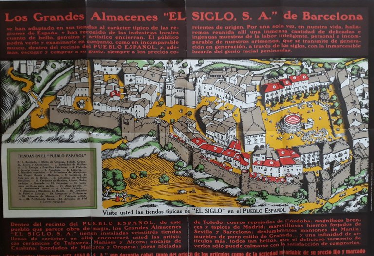 Pieghevole Exposicion de Barcelona 1929 Una Visita al Pueblo Espanol … | Immagine Gallery 3