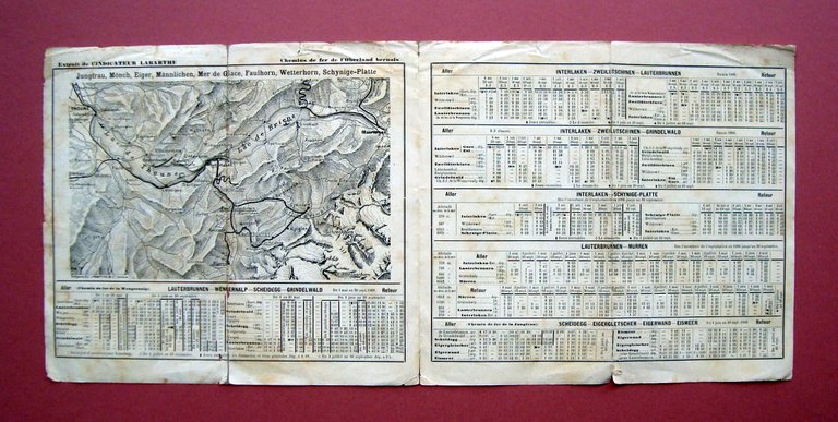Pieghevole Horaire Souvenir 1906 Chemins de Fer Oberland Bernois Geneve | Immagine Gallery 2