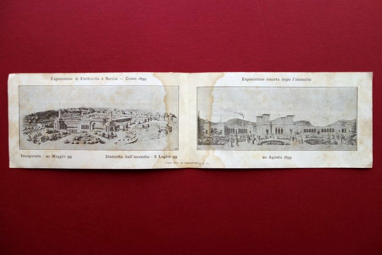 Pieghevole Onoranze a Volta Centenario della Pila Esposizione Como 1899 …