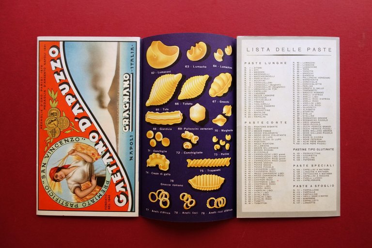 Pieghevole Pastificio S. Vincenzo Gaetano d'Apuzzo Gragnano Napoli Anni '30 …