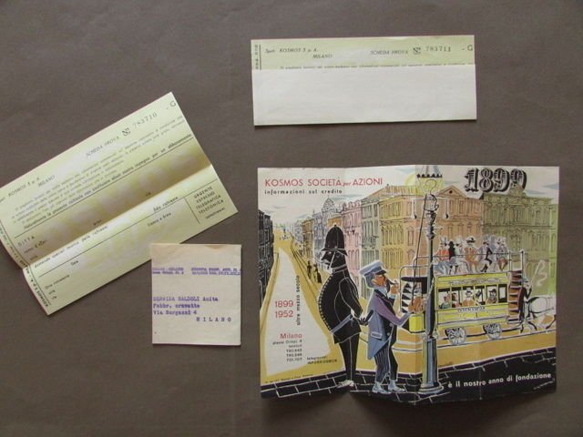 Pieghevole Pubblicit‡ Agenzia Kosmos Informazioni Commerciali Milano 1952 | Immagine principale