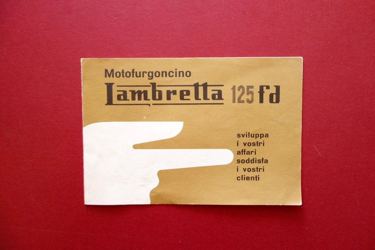 Pieghevole Pubblicitario Lambretta Motofurgoncino 125 FD 1953 Illustrato Moto | Immagine Gallery 3