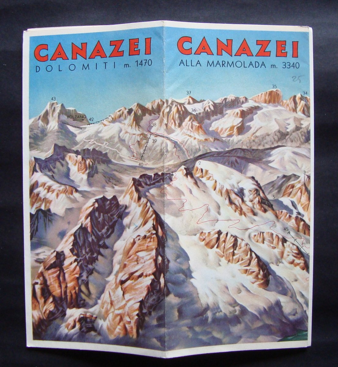 Pieghevole Turistico Canazei Dolomiti Marmolada Sella Catinaccio