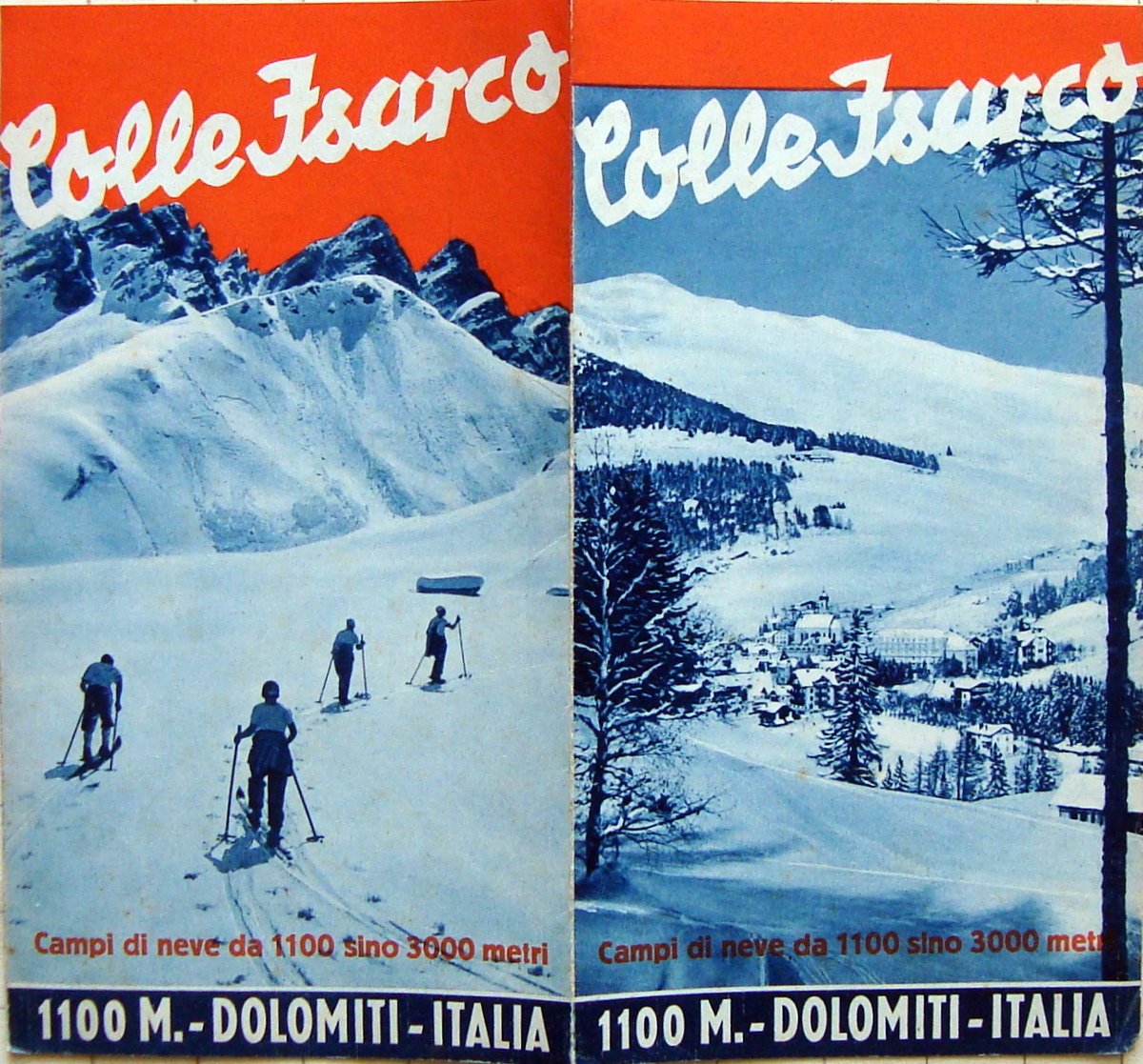 Pieghevole Turistico Colle Isarco anni '40 Sports Invernali Dolomiti | Immagine principale
