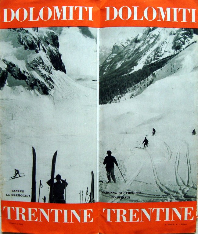 Pieghevole turistico Dolomiti Bondone Trento Sports Invernali Montagna