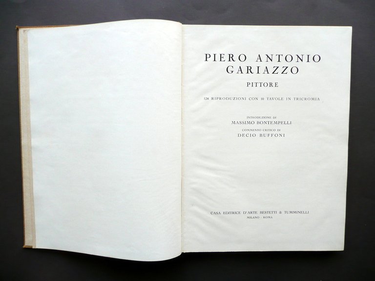 Piero Antonio Gariazzo Pittore Bestetti e Tumminelli Milano 1926 Bontempelli | Immagine Gallery 2