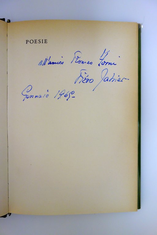Piero Jahier Poesie Vallecchi Firenze 1964 1°Edizione Autografo