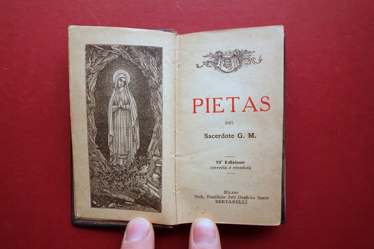 Pietas Libro di Preghiere Bertarelli Milano 1899 Legatura in Argento …