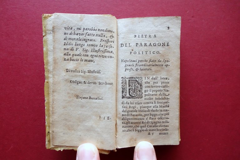 Pietra del Paragone Politico di Traiano Boccalini Giorgio Teler Cosmopoli …