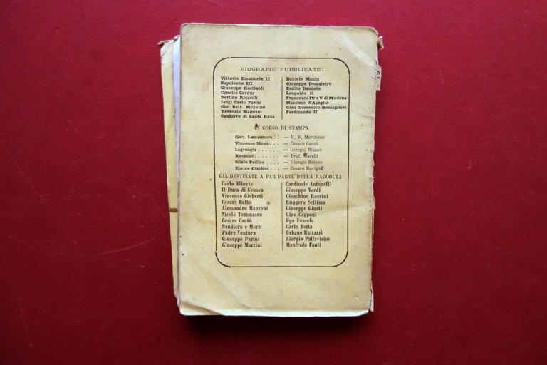 Pio IX Per Francesco Dall'Ongaro I Contemporanei Italiani UTET 1861 …