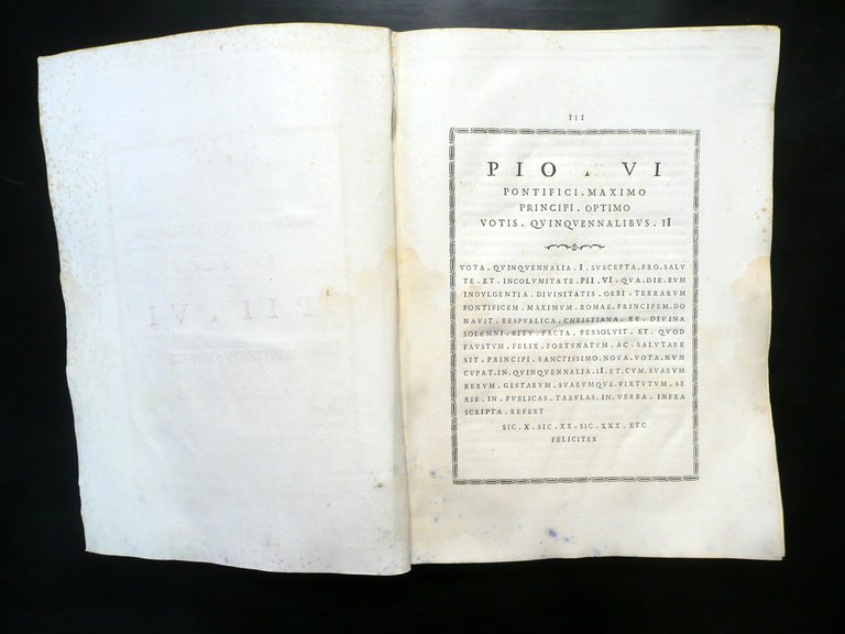 Pio VI Vota Quinquennalia Braschi Cesena Angelo Battaglini Rimini Autografi … | Immagine Gallery 3