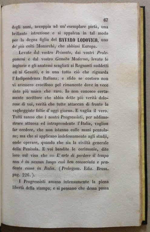 Piolanti Discussioni Politico Letterarie Ultima Rivoluzione d'Italia Modena 1850