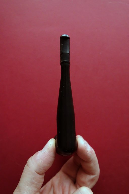 Pipa in Radica Gamba Femminile con Scarpetta Originale d'Epoca '800