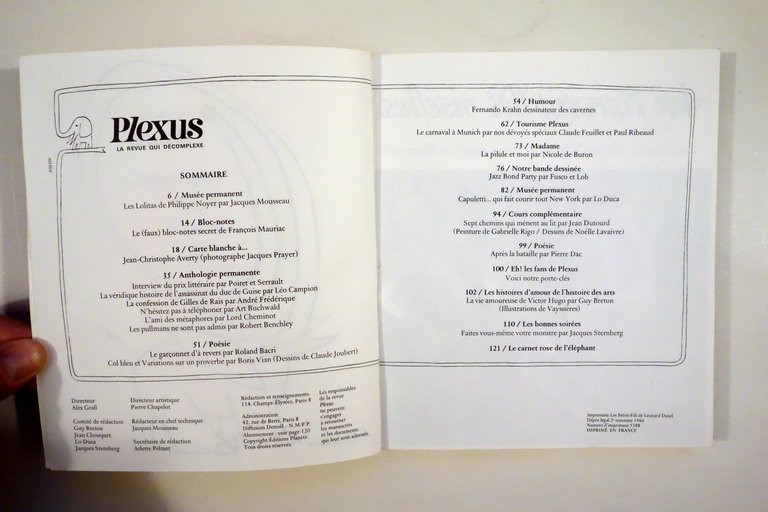 Plexus la Revue qui Decomplexe N. 1 Avril Mai 1968 … | Immagine Gallery 3