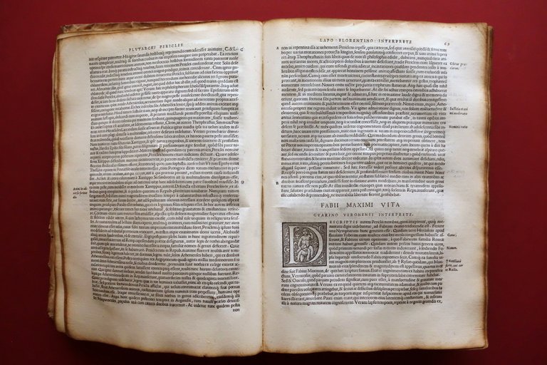 Plutarchi Chaeronei Graecorum Romanorumque Illustrium Vitae Rabanis Venezia 1538
