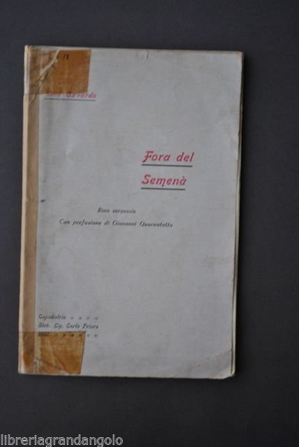 Poesia Locale Dialetto Vernacolo Capodistria Istria Gavardo Fora dal Semen‡ 1912