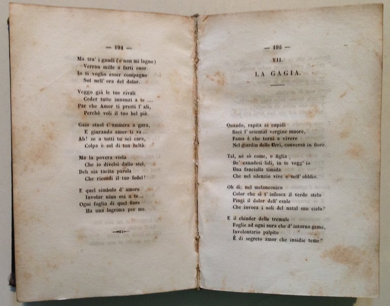 Poesie La Fioraia ossia La Strenna dei Fiori Carlo Vincenzi …