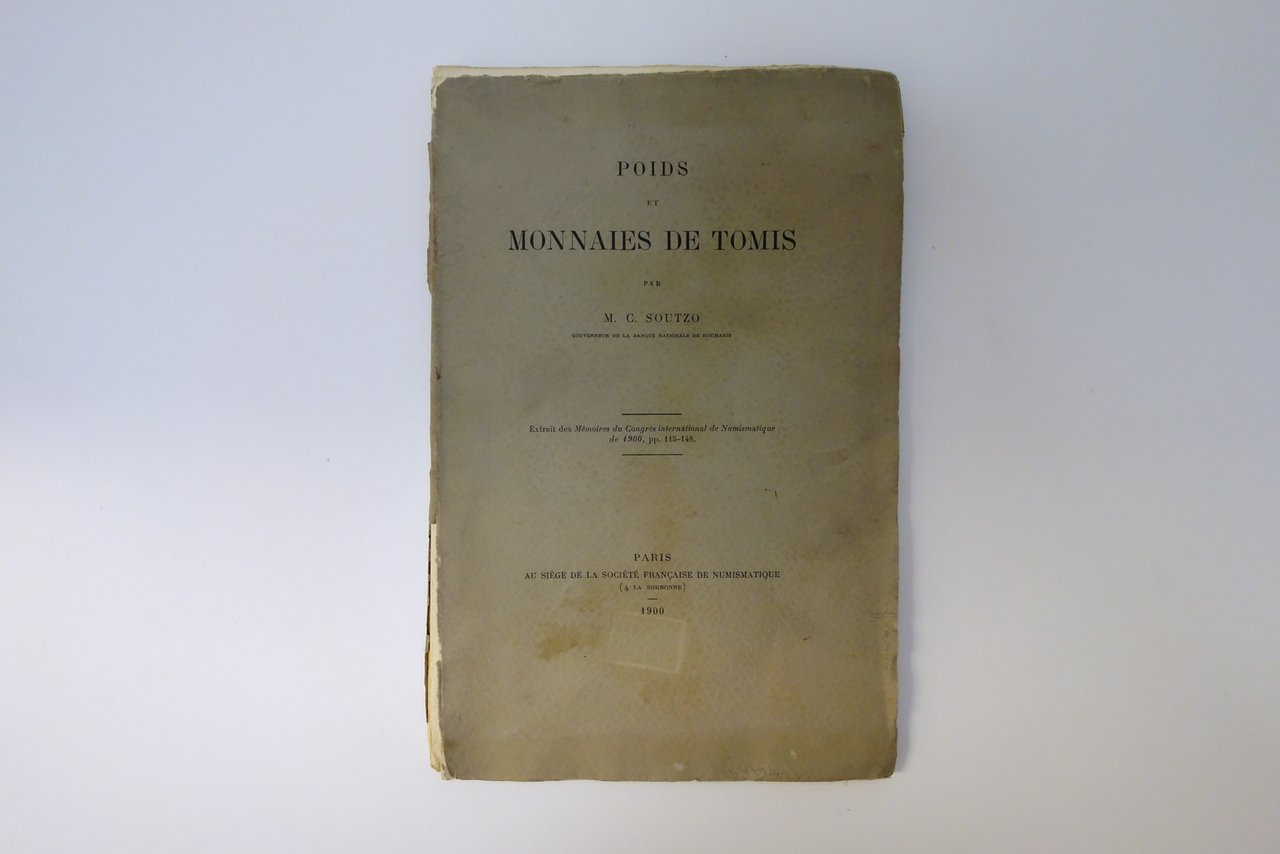 Poids et Monnaies de Tomis Soutzo Paris 1900 2 Tavole …