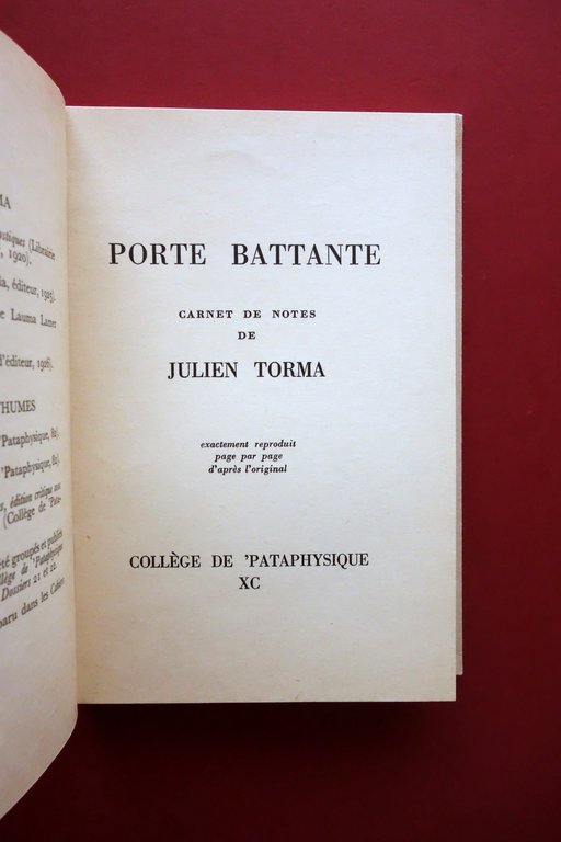 Porte Battante Carnet de Notes de Julien Torma College de … | Immagine Gallery 4