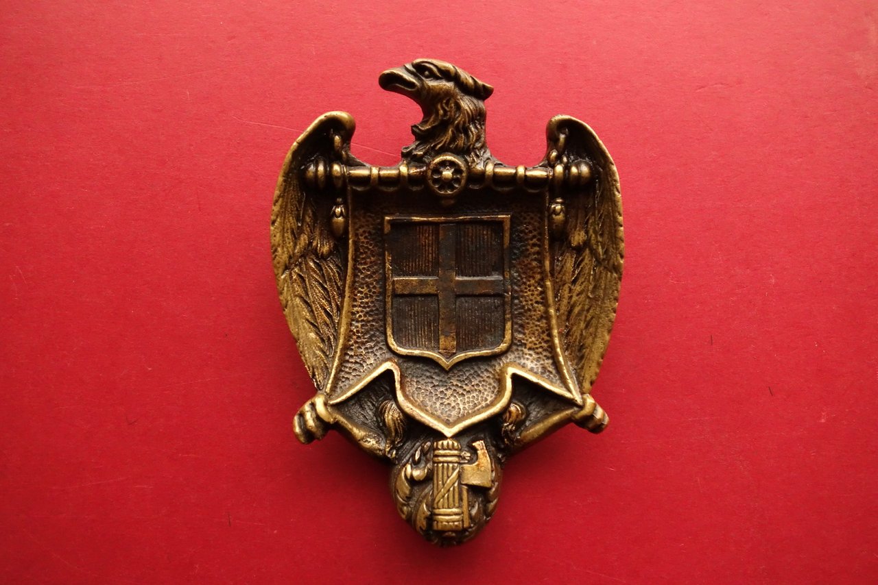 Posacenere in Bronzo Stemma Sabaudo Fascio Aquila Fonderia Silvestri Modena …