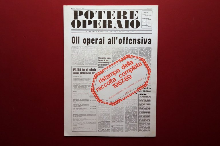 Potere Operaio Ristampa della Raccolta Completa 1967-69 Calusca Padova 1980 …