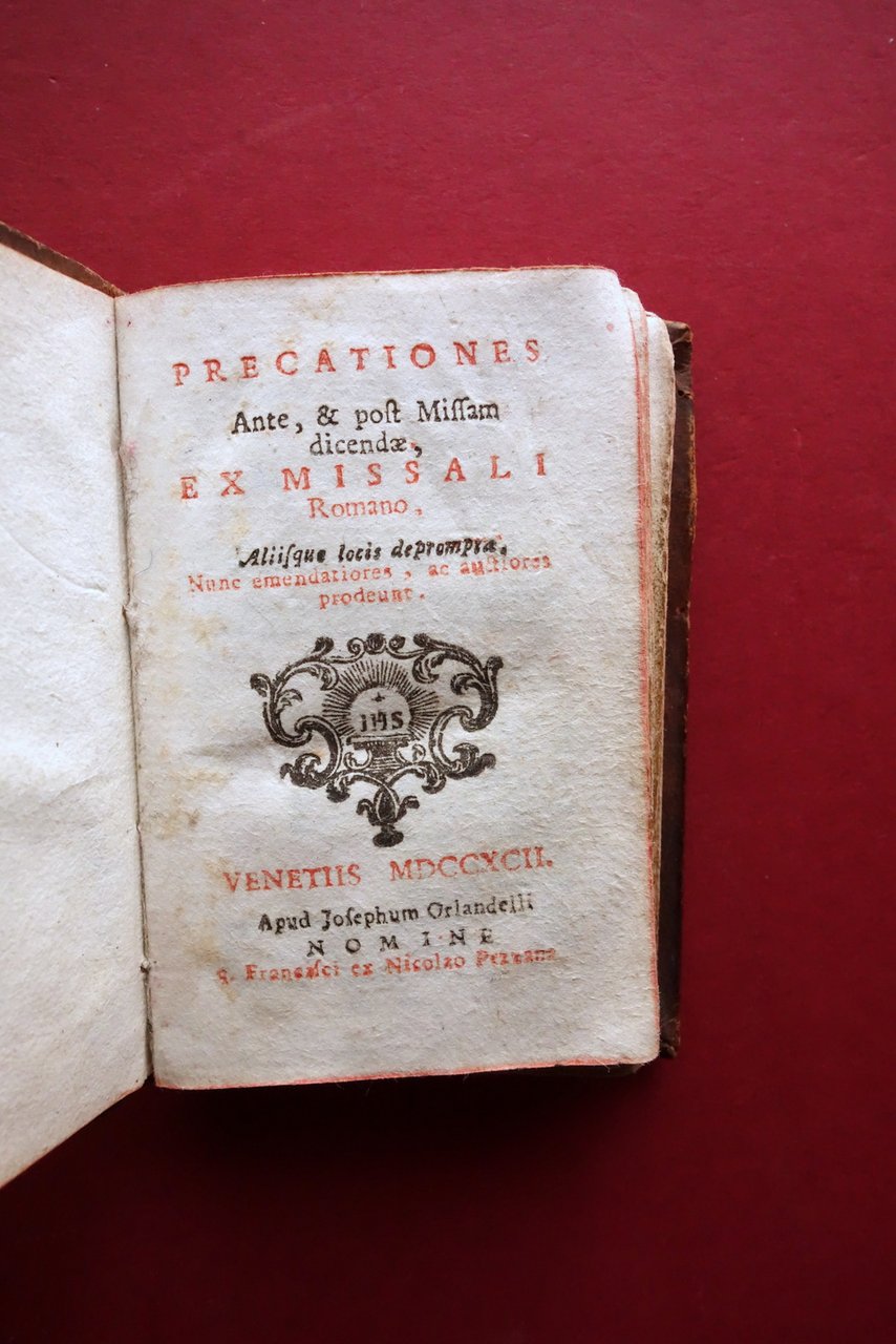 Precationes ante post Missam dicendae ex Missali Romano Orlandelli Venezia … | Immagine principale