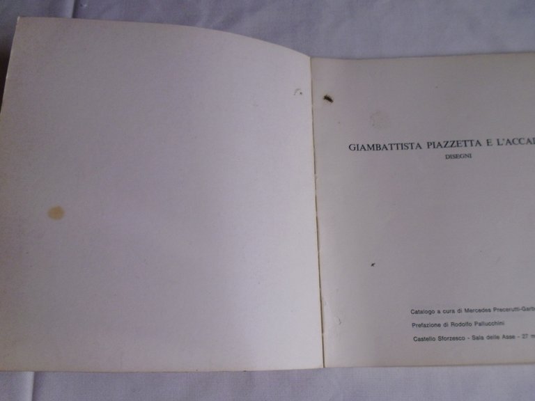 Precerutti-Garberi Mercedes Giambattista Piazzetta E L'Accademia Alfieri & 1971