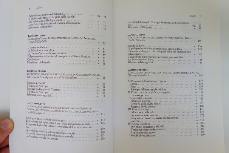 PRIMA LA PERSONA GESUALDO NOSENGO EDUCAZIONE CAVALLOTTO SODANO URBANIANA 2000
